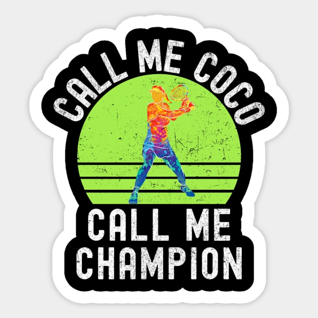 Call Me Coco Call Me Champion - coco gauff Sticker by kiperb